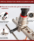 Manual And Electric Eccentric Flaring Tool Pro Grade with nine dies and electric locking screw for HVAC and plumbing projects