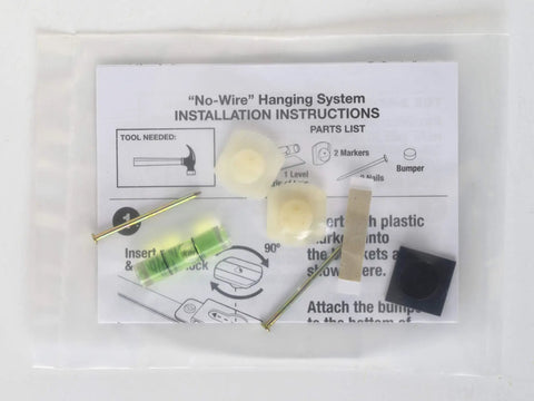 Picture Perfect Hanging System For Wall Art Up To Fifty Pounds No Wire Mount Kit components and instruction set displayed