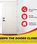 White door installed with self closing door closer kit for interior doors fits most hinge pins 4 pack with vinyl sleeves