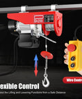 Electric Hoist With Remote Control 110V Winch Lift for Factories Warehouses and Construction Sites