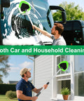 XINDELL 29-inch windshield cleaning tool with green microfiber head on extendable handle; for car and home windows.