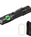 Rechargeable Pocket EDC Flashlight Tiny But Mighty 2000 Lumens LED Light with holster and diffuser, ultra compact design