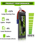 3S 6000mAh 11.1V LiPo Battery With EC5 Connector For RC Helicopter Plane Quad Copter Boat Car Truck 60C Discharge Soft Case JST XHR 4P Ready Great For Hobbyists Pack Of 2 with performance chart