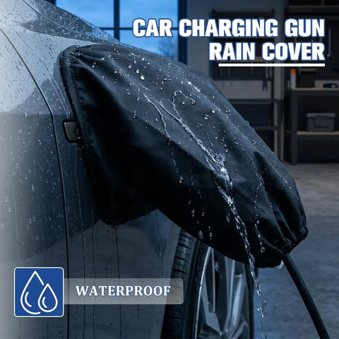 Tough Universal EV Charger Port Cover With A Rock Solid Magnetic Grip And Waterproof Weather Shield, 20x16-inch size protecting car charging socket from rain.