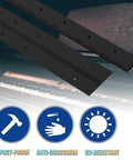 Piano hinges: four-pack, 12-inch black stainless steel 304 continuous hinges, Amazon EPHECH, 0.04 inch thick.