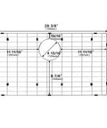 Premium Stainless Steel Sink Grid Protector for Single Kitchen Sink 28 3/8 by 15 3/8 Inches with Rear Drain Hole Diagram