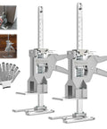 Image of Heavy Duty Arm Jacks 2 Pack 440 Lbs Capacity Furniture Lift Tool in stainless steel used for lifting and adjusting household items.