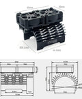 Beefed-Up Dual 30MM RC Car Cooling Fans With Aluminum Heatsink For 40 To 42mm Brushless Motors, Fits 1 To 7 Scale RC Cars