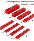 Setup Blocks Height Gauge Set, Eight Piece Aluminum Setup Bars For Router And Table Saw Accessories with laser markings