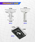 Built Tough Engine Splash Shield Skid Plate Screws And Lower Cover Pin Bolts With Heavy Duty Auto Clips For Smooth Underbody Protection And No Sweat Repairs In A 14 Piece Kit That Truly Keeps Your Ride Locked Tight, size and quantity details shown.