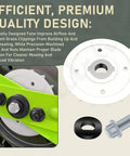 Dual Blade Mower Blade Replacement Kit With Nuts Bolts Washers For 21 Inch EGO Power Plus LM2130SP LM2150SP LM2160SP Mowers