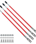 2 Sets 27 Inch Snow Plow Blade Marker Guides Kit With Durable Red Solid Internal Steel Wire And 304L Stainless Base High Visibility