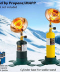 6200BTU Propane Heater With Windproof USB Lighter For Camping And Outdoor Use Portable Gas Heater With Cylinder Stand.