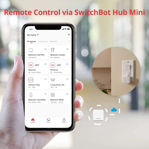 Smart Button Pusher For Rocker Switches And One Way Buttons, Bluetooth Control From Your Phone, No Wiring Needed, app view