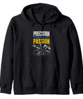 Sweet Classic Fit Black Zip Hoodie For Cool Machinist Guys Perfect Gauge Square Vise Tool Gifts And CNC Shop Gear That Hits Hard With 8.5 Oz Twill Neck Taping with graphic design.