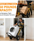 3-in-1 Convertible Hand Truck Dolly Cart With 10-Inch Pneumatic Wheels 1000 Lb Capacity Heavy Duty Hand Cart With Bungee Cords