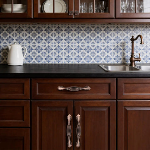 Kitchen cabinet with 5 Inch Brushed Antique Copper Cabinet Pulls Set Of 10 Solid Arch Drawer Handles For Kitchen Cabinets And Dressers