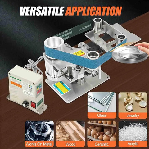 Badass 750W Brushless Belt Sander With Quick Toggle Speed Dial And Crisp Digital Gauge For Smooth Wood Metal Finishing includes versatile application for various materials.