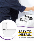 Universal Toilet Tank To Bowl Gasket Kit With Stainless Steel Bolts And Two Gasket Types, Fits 2 Inch And 3 Inch Seals, No-Fuss Leakproof Mounting Repair, Easy Flush Valve Access, Compatible With Most Toilets. installed on toilet tank with bolts and gaskets