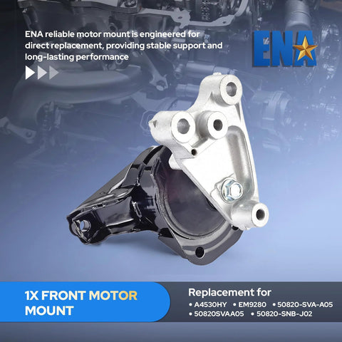 Honda Civic Front Right Engine Mount Replacement 2006 2007 2008 2009 2010 2011 1.8L L4 Direct Fit Easy Install OEM Style A4530 EM9280