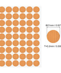 Sheet of Peel And Stick Self Adhesive Screw Hole Covers 21mm PVC Caps For Wood Furniture Cabinets Shelves And Wardrobes 162 Pcs Textured Orange