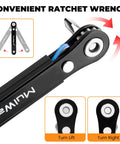 20 Piece Small Screwdriver Set With Right Angle Design And Ninety Degree Offset Handle showing ratchet wrench mechanism.