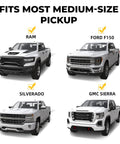 Heavy Duty Truck Ladder Rack With 800 Lbs Capacity For Large Size Pickups, Aluminum Construction, Rust Resistant, Weatherproof Coating, Lightweight Yet Durable, Easy Mounting And Secure Cargo Storage, fits Ram, Ford F150, Silverado, GMC Sierra
