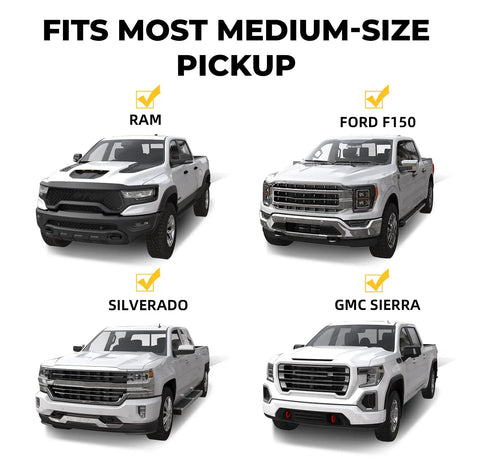 Heavy Duty Truck Ladder Rack With 800 Lbs Capacity For Large Size Pickups, Aluminum Construction, Rust Resistant, Weatherproof Coating, Lightweight Yet Durable, Easy Mounting And Secure Cargo Storage, fits Ram, Ford F150, Silverado, GMC Sierra