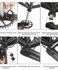 Installation steps for 1x Mountain Bike Crankset 170mm With 36T Chainring and Bottom Bracket 6061 Alloy Hollowtech Crank