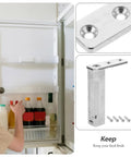 Beefed Up Refrigerator Door Hinge Replacement Kit for Freezer with Auto Close Spring Hinge Easy Install No Tools Needed Durable Fridge Door Hinge Fits Most Models Keeps Doors From Slamming, stainless steel hinge with screws