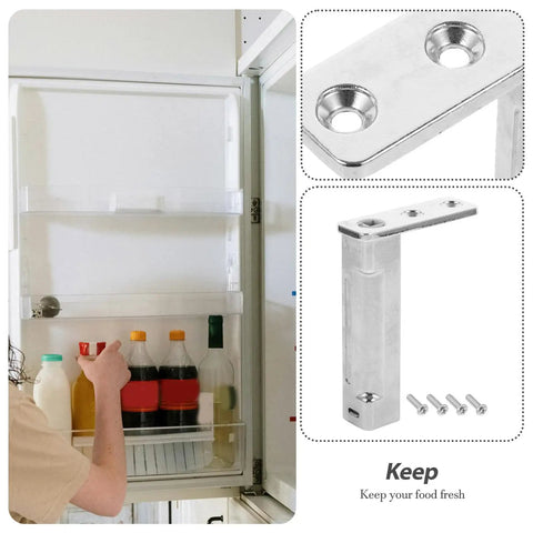 Beefed Up Refrigerator Door Hinge Replacement Kit for Freezer with Auto Close Spring Hinge Easy Install No Tools Needed Durable Fridge Door Hinge Fits Most Models Keeps Doors From Slamming, stainless steel hinge with screws