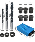 Pocket Hole Jig Kit 14 Piece for Woodworking and Carpentry Joinery 15 Degree Inclined Hole Fixture with 6 8 10 mm Drill Bits Dowels and Screws Aluminum Alloy Guide