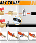 Step-by-step plumbing repair with Brass Hose Barb Fittings Kit With Splicer Mender 3/16 1/4 5/16 3/8 1/2 5/8 Inch Barbed To NPT Adapters And 1/4 Inch Barbed To 1/4 Inch NPT Male Plus 96 Pipe Hose Clamps 48 PCS Fittings Bundle For Quick Plumbing Repair instructions
