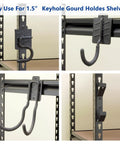 Boltless Shelving Hook Organizer Kit 7 Pieces Adjustable Storage Hanging Accessories for 1.5 Inch Keyhole Rack detail view