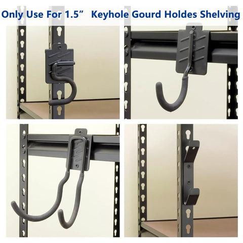 Boltless Shelving Hook Organizer Kit 7 Pieces Adjustable Storage Hanging Accessories for 1.5 Inch Keyhole Rack detail view