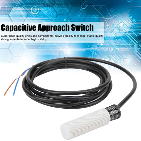 Inductive Proximity Switch 90-250VAC 8mm Sensing Distance With 3.9ft Power Cord Capacitive Approach Sensor