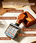 Dope Self Inking Roller Date Stamp Featuring Adjustable Day Month And Year Settings From 2025 To 2036 With A Solid Storage Base for showing materials and features.