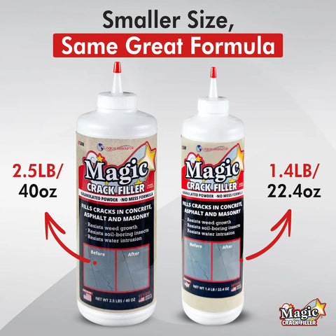 Tan 1.4 Lb Crack Filler For Concrete Masonry And Asphalt, Easy No Mess Pour And Water Activated Repair, DIY Kit bottle