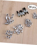 86 Piece Heavy Duty Rivnut Tool Kit With Metric Rivet Nuts And Threaded Inserts For Auto Repair DIY Projects Featuring Non Slip Handle And Carrying Case, assorted M5-M8 inserts