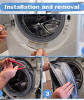 Wash hands replace washer door boot gasket replacement for WM3470HVA WM3570HVA WM3570HWA WM3470HWA WM3770HWA washing machines
