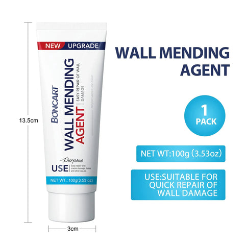 Spackle Wall Repair Kit For Drywall DIYers Fix Cracks Nail Holes Graffiti With Mending Agent Putty Scrapers Nozzle Extender And Sanding Sponge