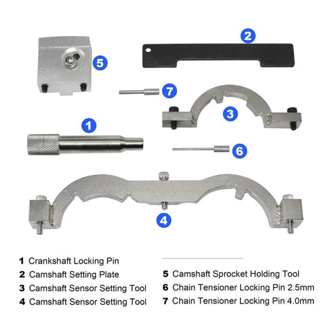 Turbo Engine Timing Tool Kit For Opel Aveo Cruze 1.0L 1.2L 1.4L Camshaft Holding Locking Tool Set with various components.