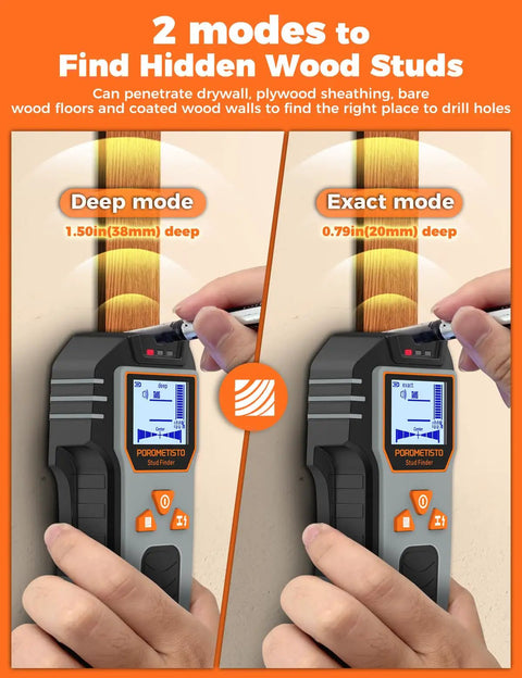 No Sweat Six In One Stud Finder Wall Scanner With Dead On Accuracy For Locating Live Wires Hidden Pipes And Wood Framing During Quick Home Renovation Jobs