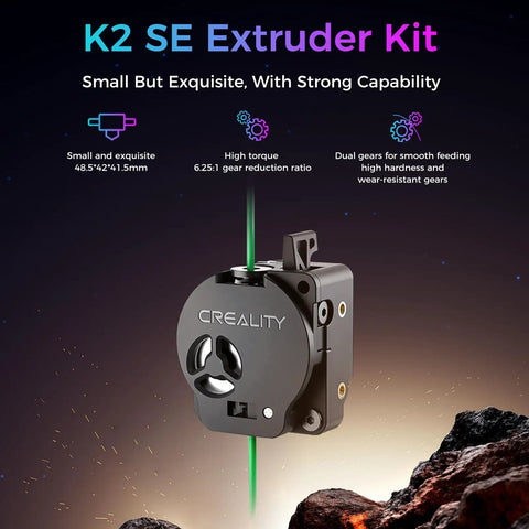 K2 SE Extruder Kit Replacement With Beefy 80N Extrusion Force, Built-In Filament Break Sensor, Heavy-Duty Dual Gears For Smooth Feeding, No-Jam Printing, Direct Swap For Your K2 SE 3D Printer