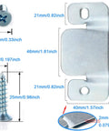 Interlocking Metal Sectional Couch Connectors With Screws Set Of 4 For Loveseat Recliner Chair Or Chaise Lounge dimensions