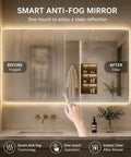 Slick And Fly Wall Mounted Bathroom Vanity With Undermount Sink And Integrated Makeup Station Featuring Heavy Duty Solid Wood Drawers For Game Changing Modern Home Upgrades with smart anti-fog mirror, before and after clarity.