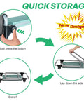 Steps to fold the Upgraded Garden Kneeler And Seat Stool With Tool Pocket, Foldable Heavy Duty Bench for easy storage.