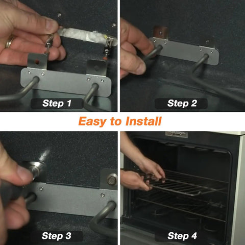 Upgrade WB44T10011 Oven Bake Element For GE Hotpoint Kenmore Ranges installation steps in oven, easy to install process.