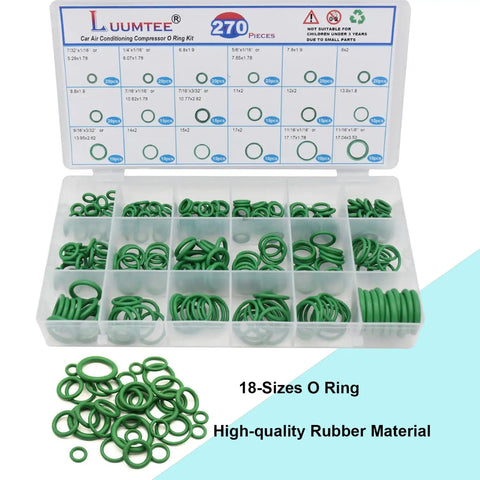All In One Car AC Repair Kit With 838 Pieces Including Valve Cores O Ring Seals Dust Caps Gasket Seals And Tools in box