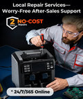 Technician repairing IMC23 Cash Counter Machine With Mixed Denominations, showing local repair service and support details.